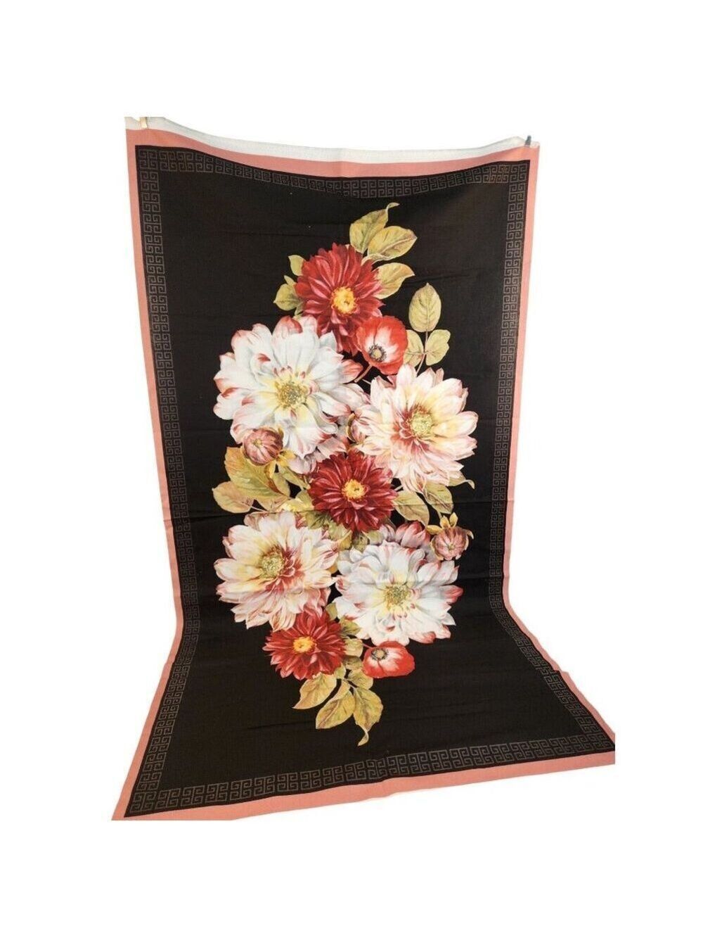 Rosewood Lane Fabric Panel By Lisa Audit Floral Bouquet Design 24x44 Inches Cott